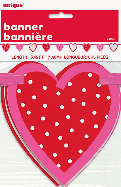 Valentines Heart Cut Out Banner