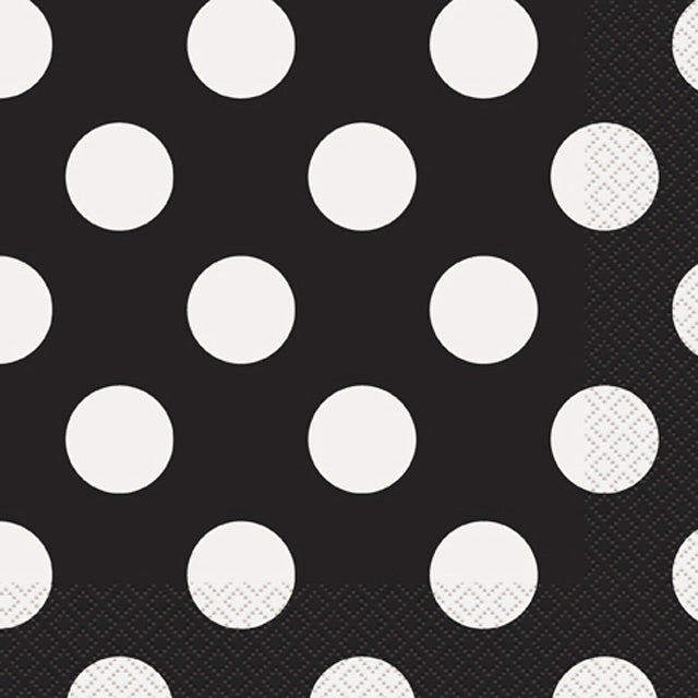 Black Dots Luncheon Napkins