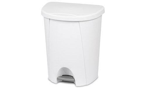 25 L STEP ON WASTEBASKET - WHITE