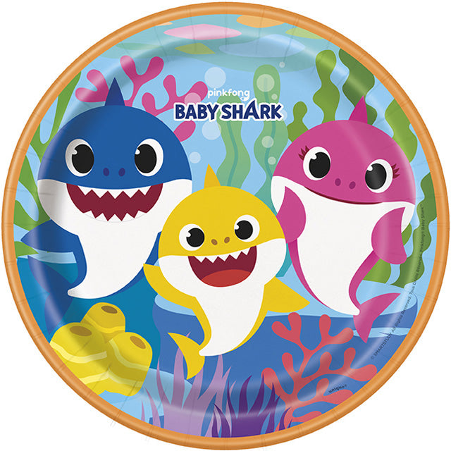 Baby Shark Plates Large