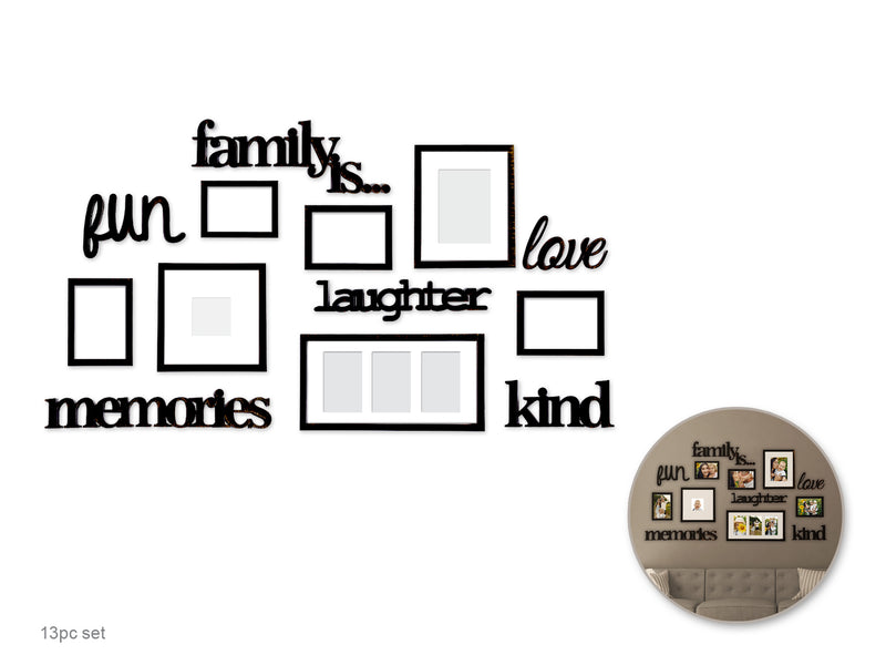 Wall Decor Photo Frame Family Is Set