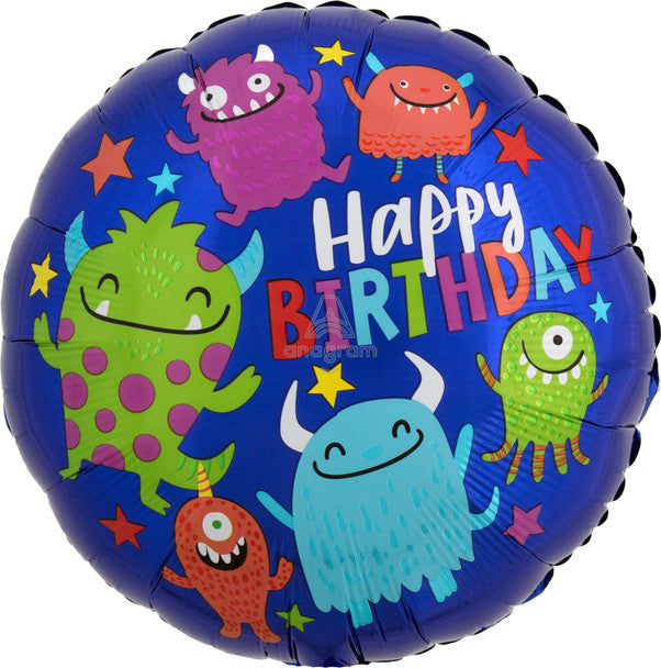 18"A Happy Birthday Little Monsters Pkg