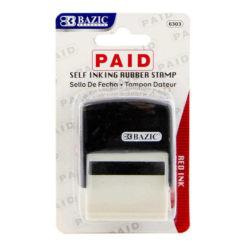 Bazic Paid Self Inking Rubber Stamp