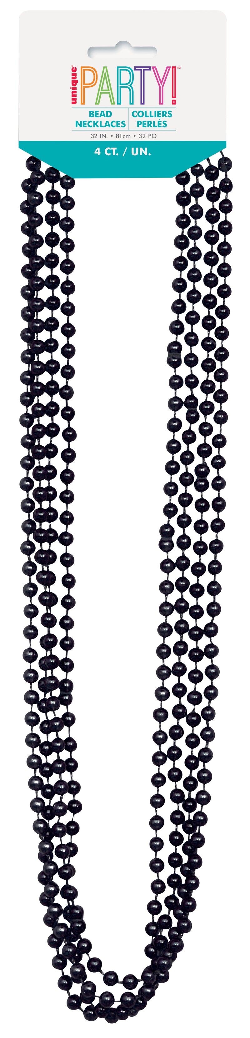 4 32'' BLACK BEADS