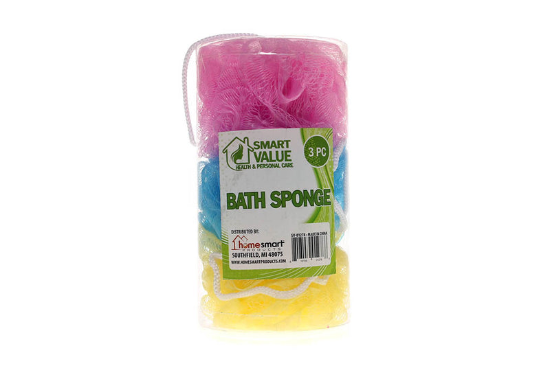 Bath Sponge In Canister 3 Pack