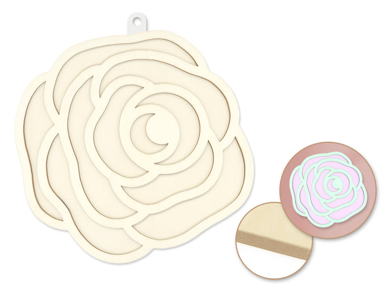 Wood Decor DIY Rose Plaque