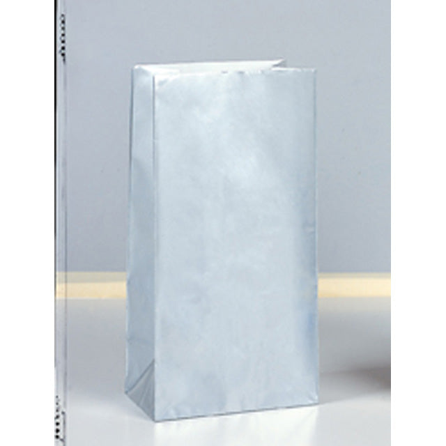 Silver Metallic Paper Party Bags