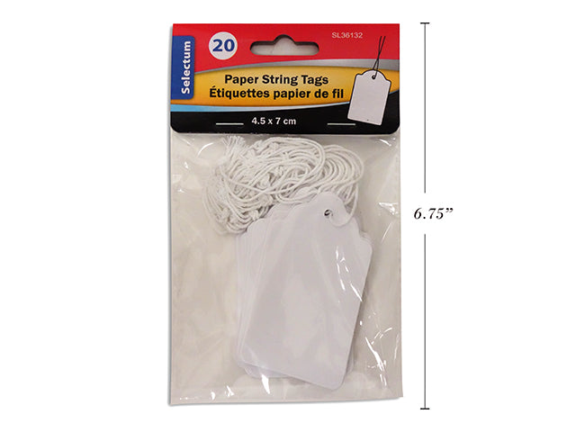 Paper String Tags 20 Pack