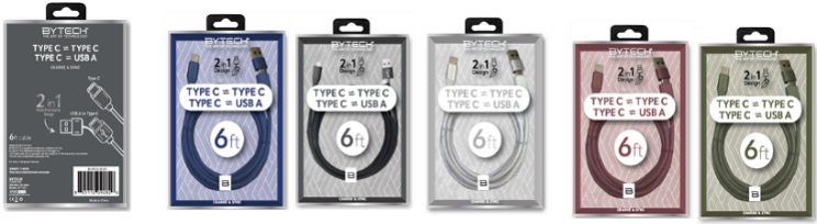 2 In 1 Usb C To C Cable 6Ft