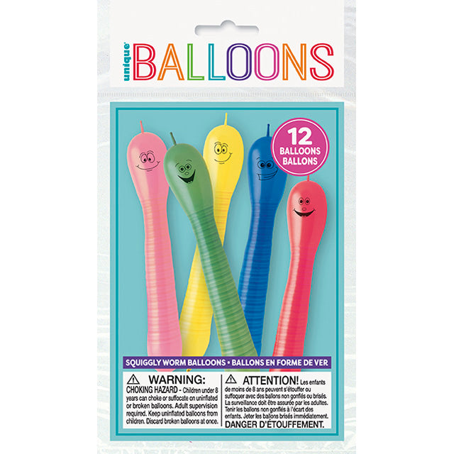 Squiggly Worm Balloons