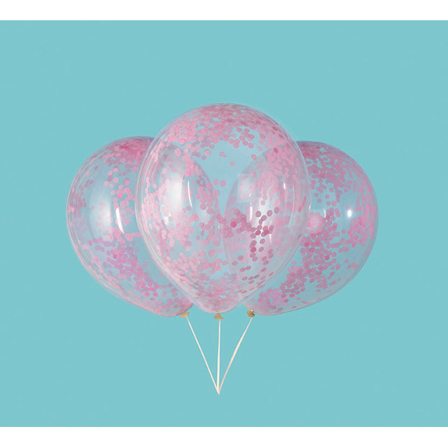 Balloons With Lovely Pink Confetti