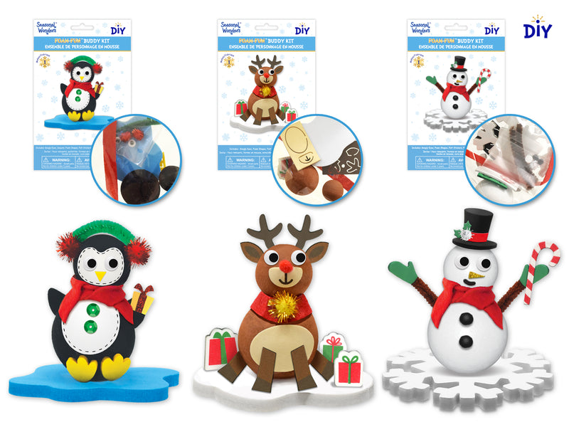 Seasonal Wonders: DIY Foam Ball Buddies Asst 12eax3styles