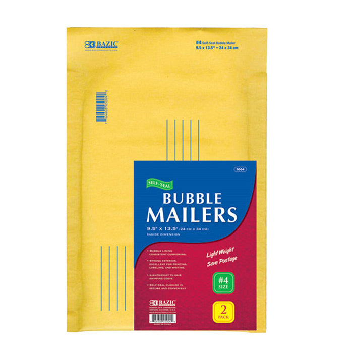 Bazic Self Seal Bubble Mailers 2 Pack