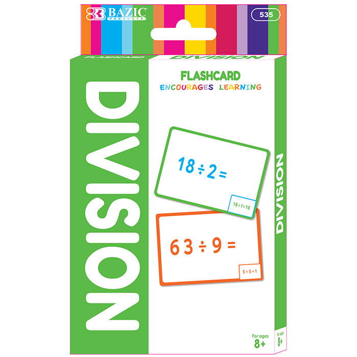 Bazic Division Flash Cards