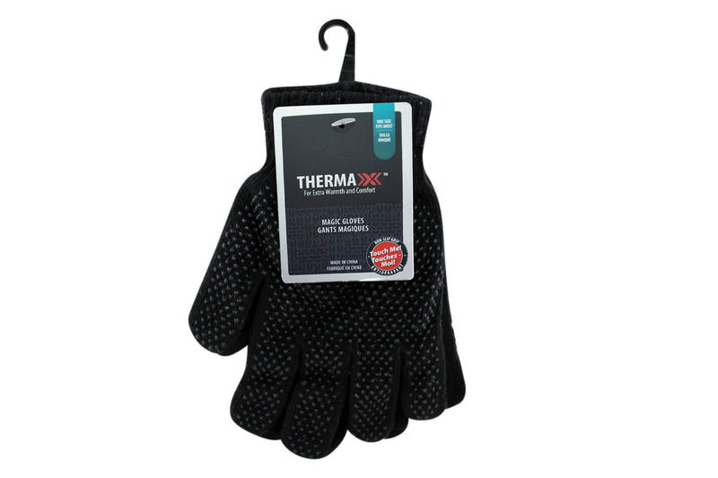 WINTER GLOVE BLK WITH GRP DOTS 12CT