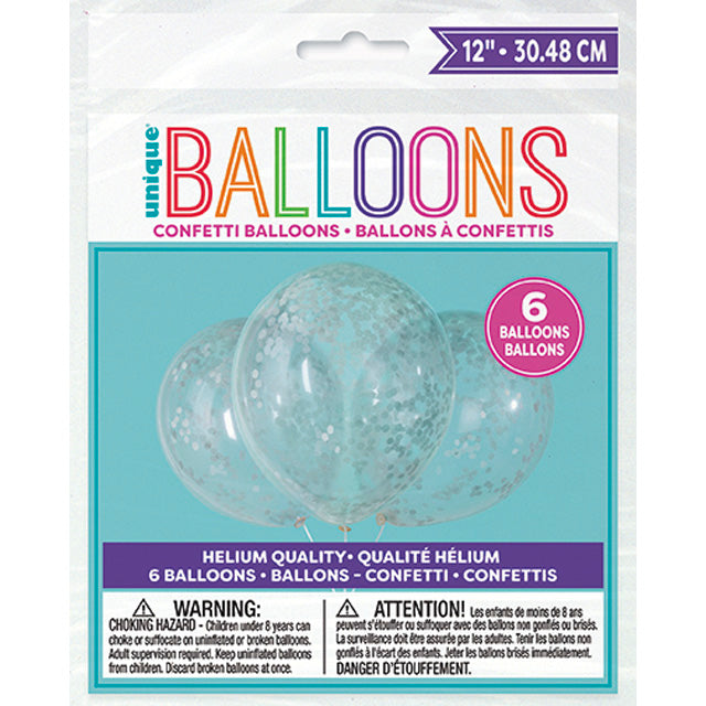 Balloons With Silver Confetti