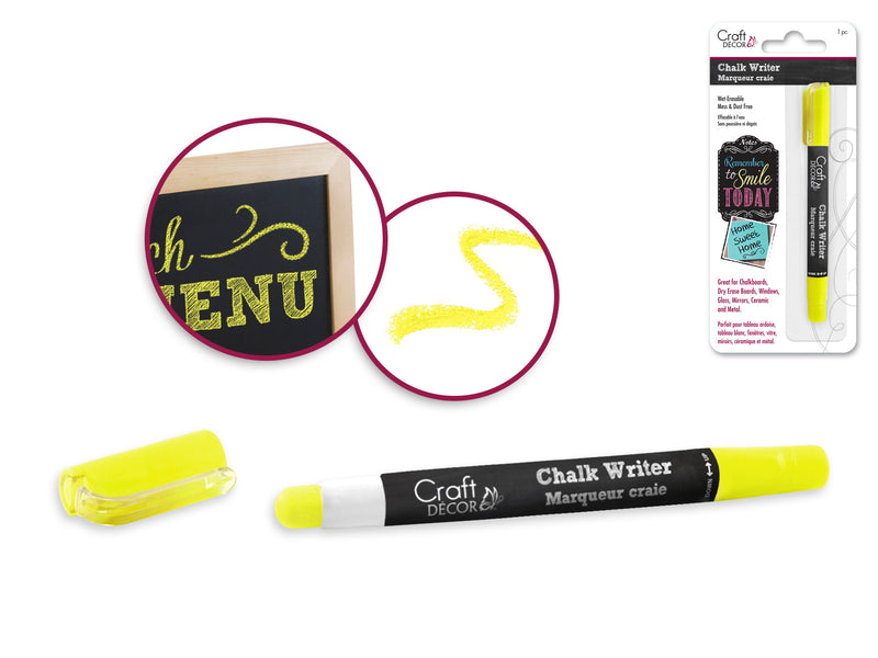 Craft Decor Chalk Write Neon Yellow