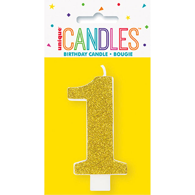 Glitter Number Birthday Candle 1
