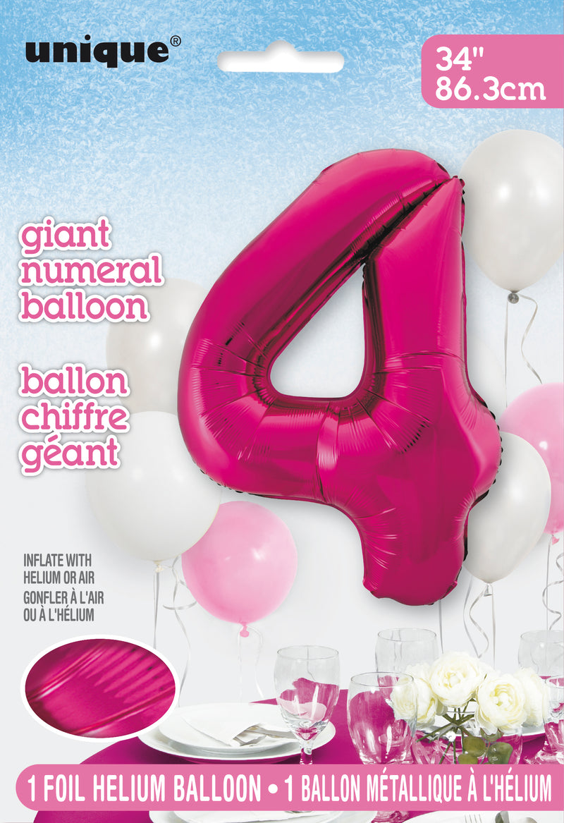 34" PKG PINK FOIL BLLN-4