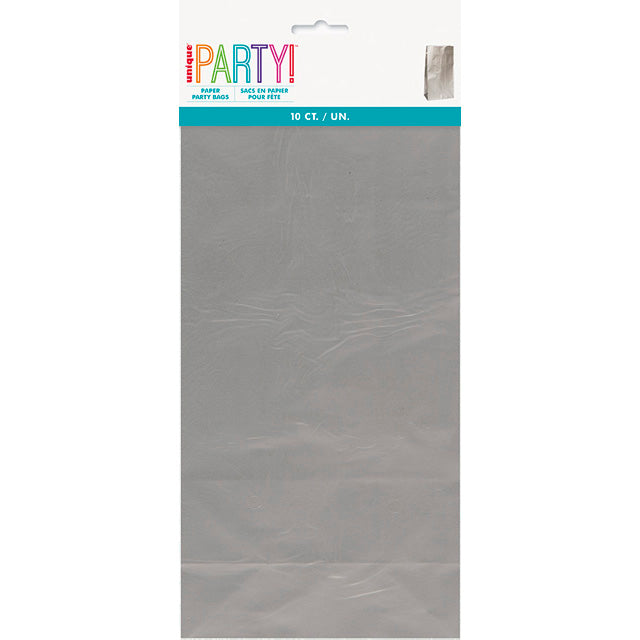 Silver Metallic Paper Party Bags