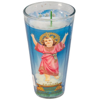 Glass Jar Holy Infant Candle