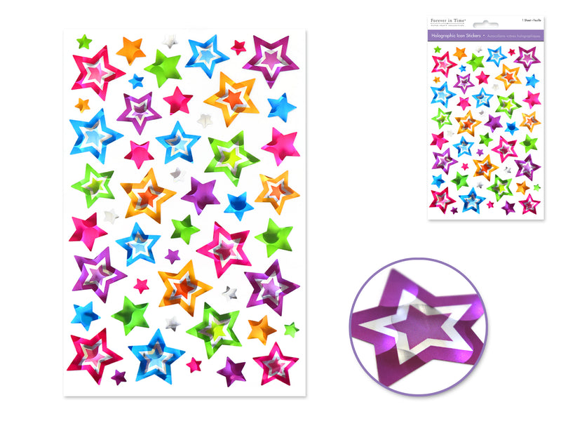 Paper Craft Sticker Holographic Icons Star Shine