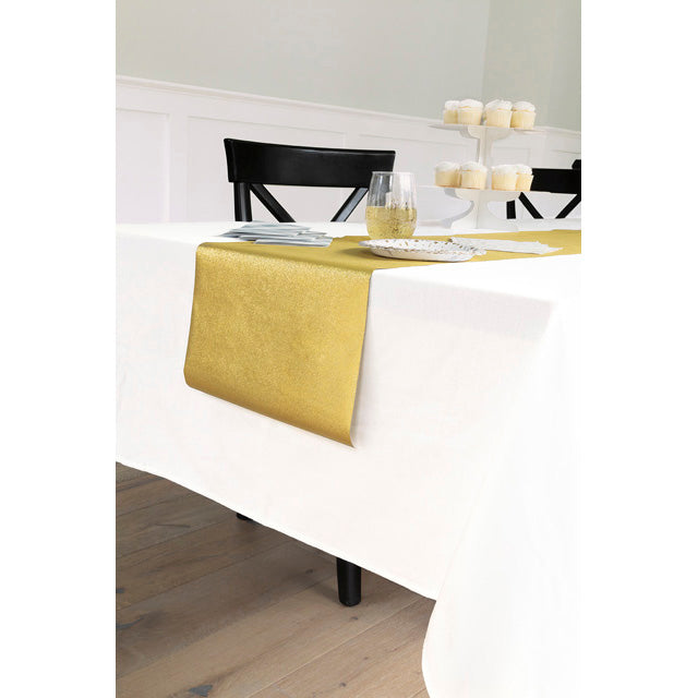 Gold Glitter Plastic Table Runner