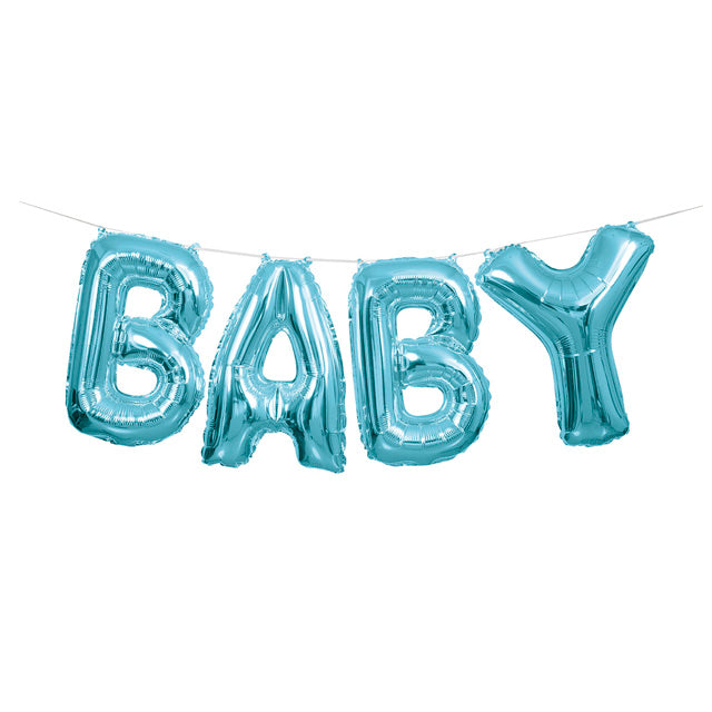 Blue Baby Balloon Banner Kit
