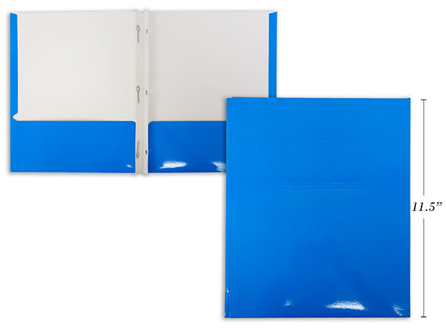 3 Prong Glossy Laminated Folder Light Blue