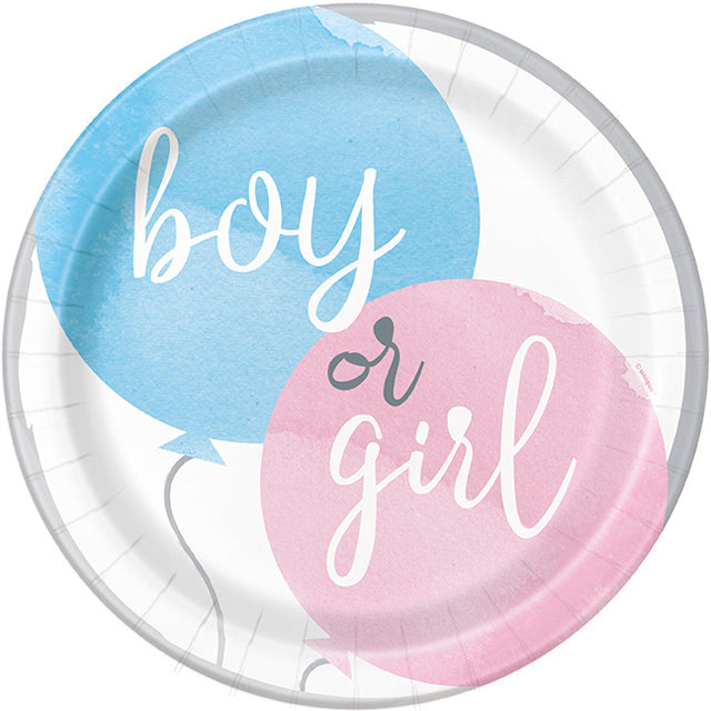Gender Reveal Party Plates Large