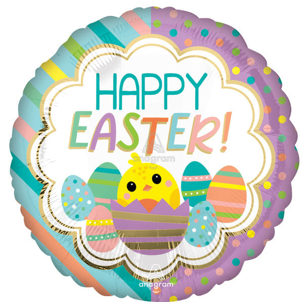 18"A Happy Easter Stripes and Dots Pkg