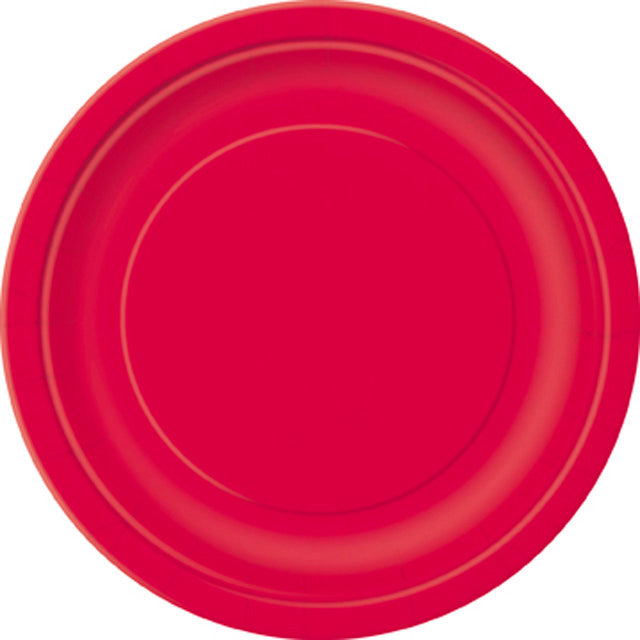 Ruby Red Plates Large