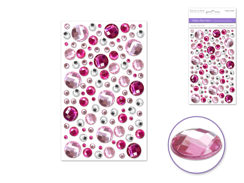 Paper Craft Sticker: 3.93"x5.9" Balloon Blast Gems