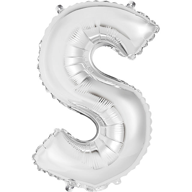 Foil Silver Balloon Letter S