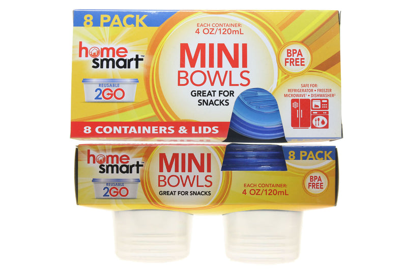Mini Plastic Container 8 Pack