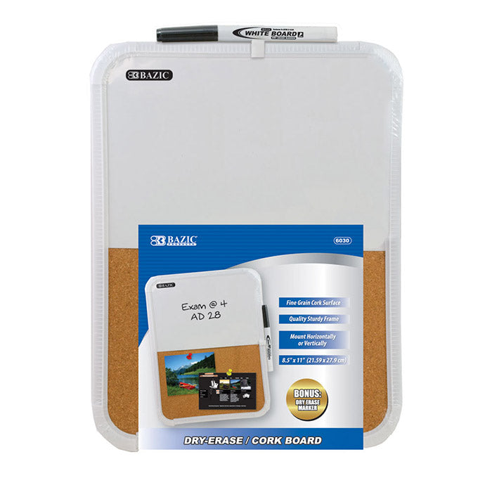 Bazic Dry Erase Cork Board