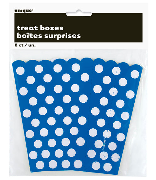 Royal Blue Dot Treat Boxes