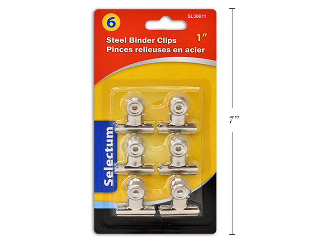 Steel Binder Clips 6 Pack