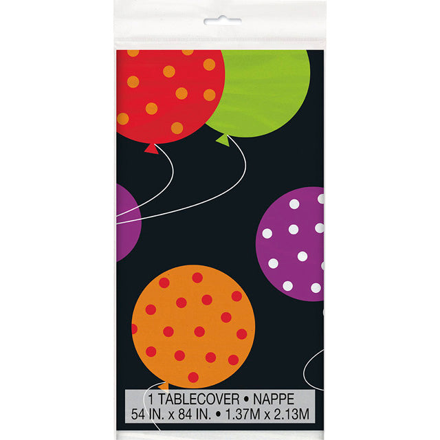 Birthday Fete Cheer Plastic Table Cover