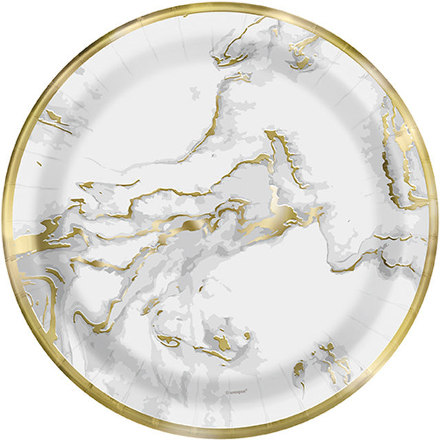 Gold Marble Plates Small