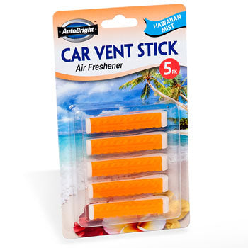 Hawaiian Mist Car Vent Stick Air Freshner 5 Pack