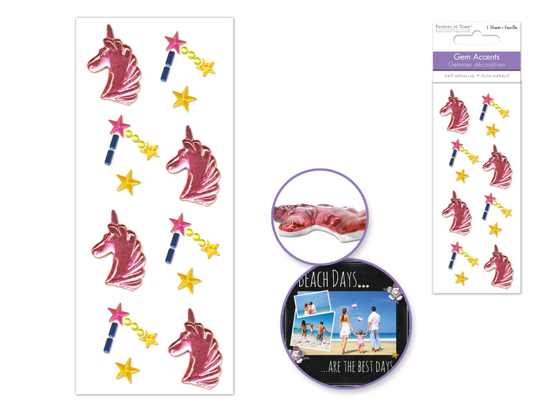 Paper Craft Sticker Bling Unicorn Themes