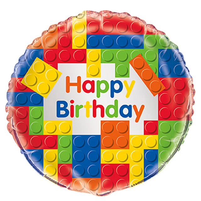 Building Blocks Birthday Foil Balloon 1