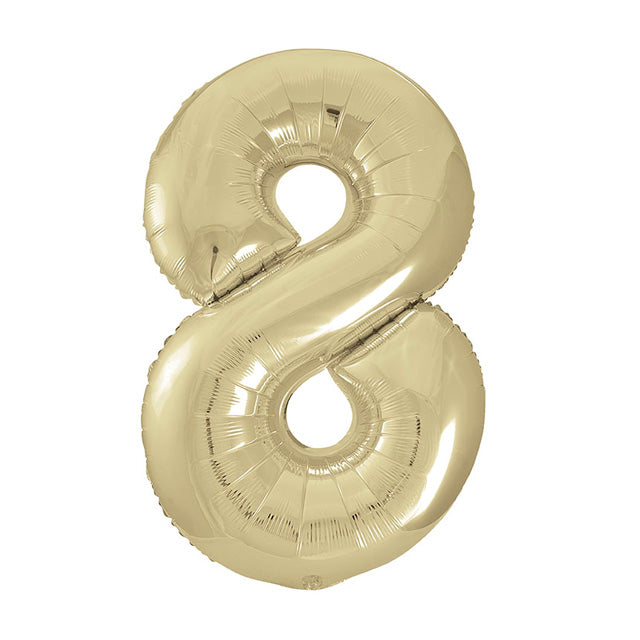 Gold Foil Balloon Number 8