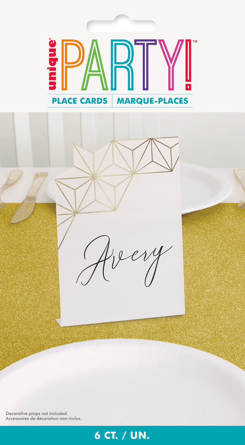 Modern Gold And Purple Place Cards