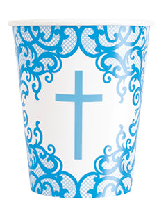Fancy Blue Cross Cups