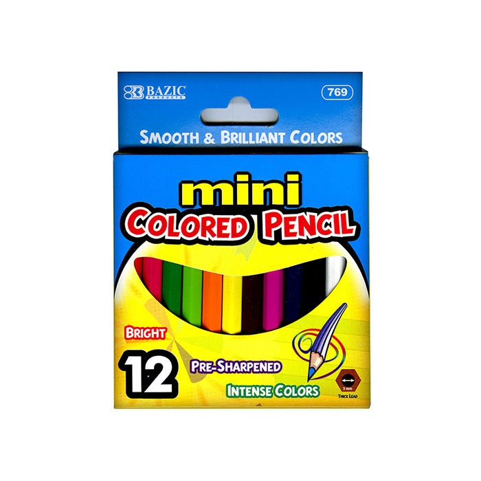 Bazic Mini Color Pencils 12 Pack