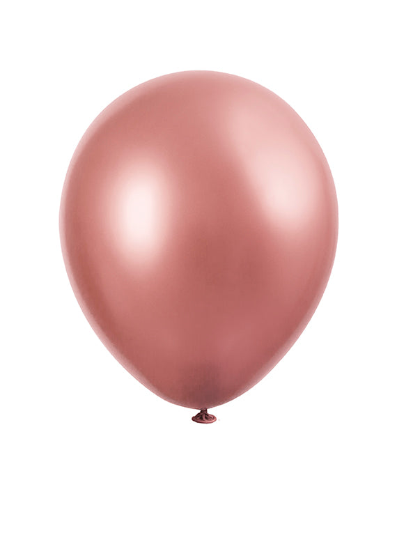 Rose Gold Latex Balloon 6 Pack