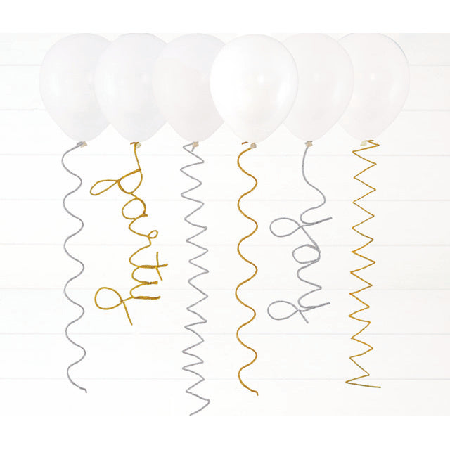 Silver And Gold Pipe Cleaner Balloon Tail