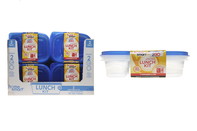 Divided Plastic Container 2 Pack